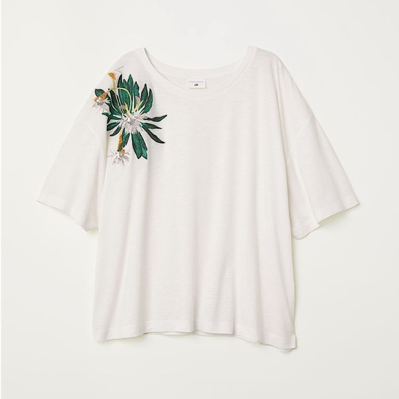 H&M x 𝅺Anna Glover Embroidered T-Shirt - Picture 7 of 7
